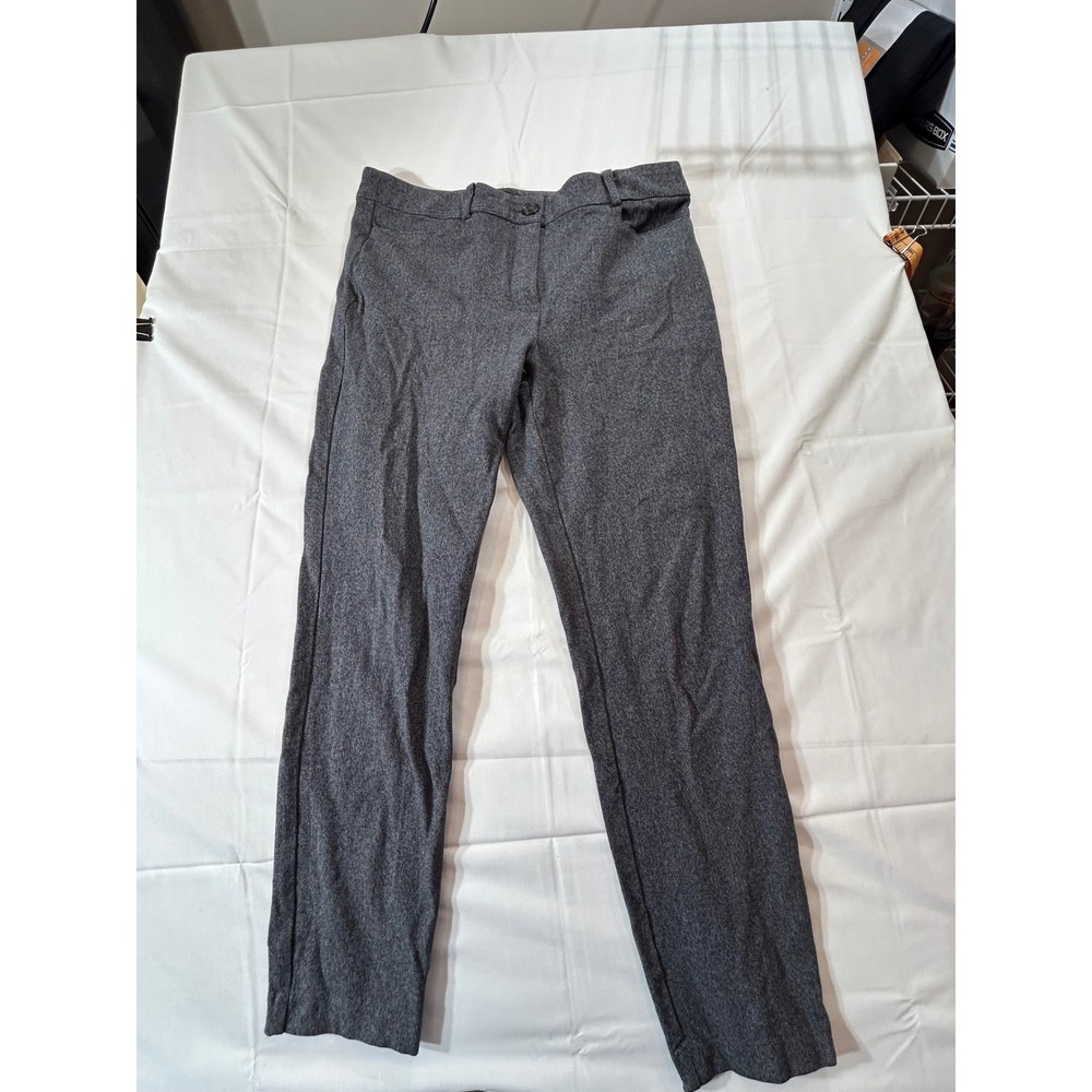 Loft Skinny Dress Pants Womens 8 Gray Textured Trousers Professional Workwear